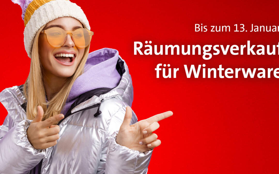 Räumungsverkauf für Winterware – Damenabteilung